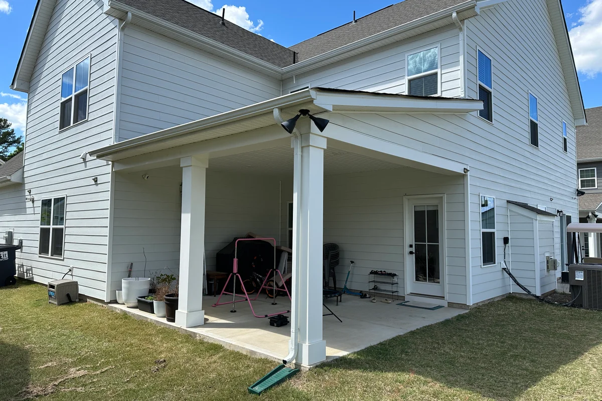 Completed 3-season glass enclosure exterior in Indian Trail NC