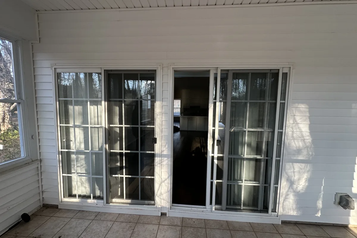 Existing outdoor space before deck enclosure contractor work in Elrose Charlotte NC