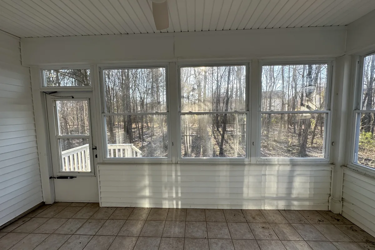 Original structure before 3-season sunroom installation in Elrose, Charlotte North Carolina
