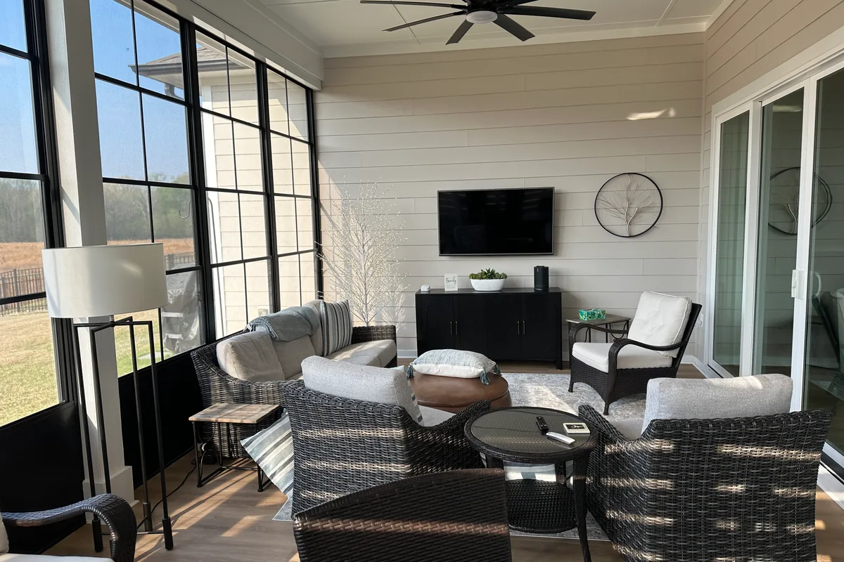 3-season room vinyl installation detail Encore, Waxhaw NC