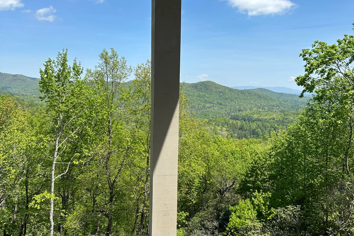 Original porch before vinyl film room addition in Transylvania County NC