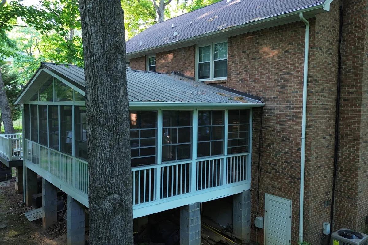 3-season sunroom vinyl attachment detail in Rock Hill South Carolina