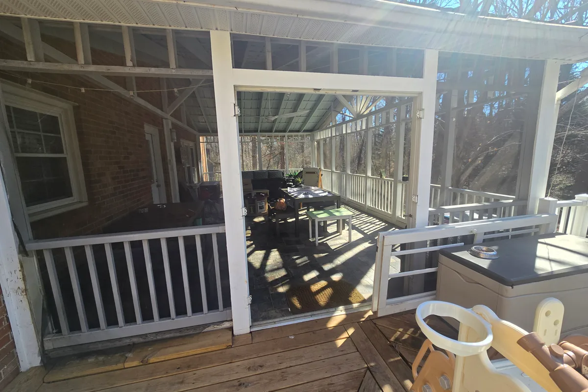 Original outdoor space prior to 3-season sunroom conversion in Overbrook SC
