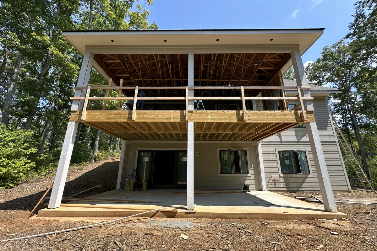 Original porch setup prior to 3-season sunroom addition Pickens County SC