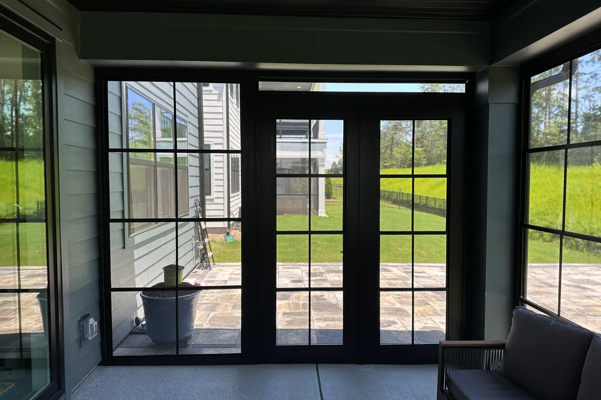 Complete 3-season vinyl film sunroom enclosure Tega Cay York County SC