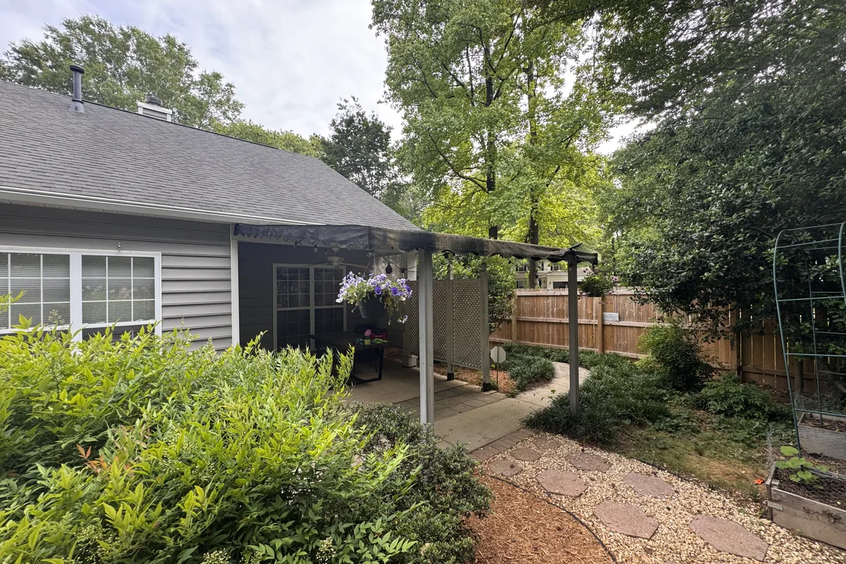 Existing porch structure before screen enclosure installation in Thorston Hill, Charlotte NC