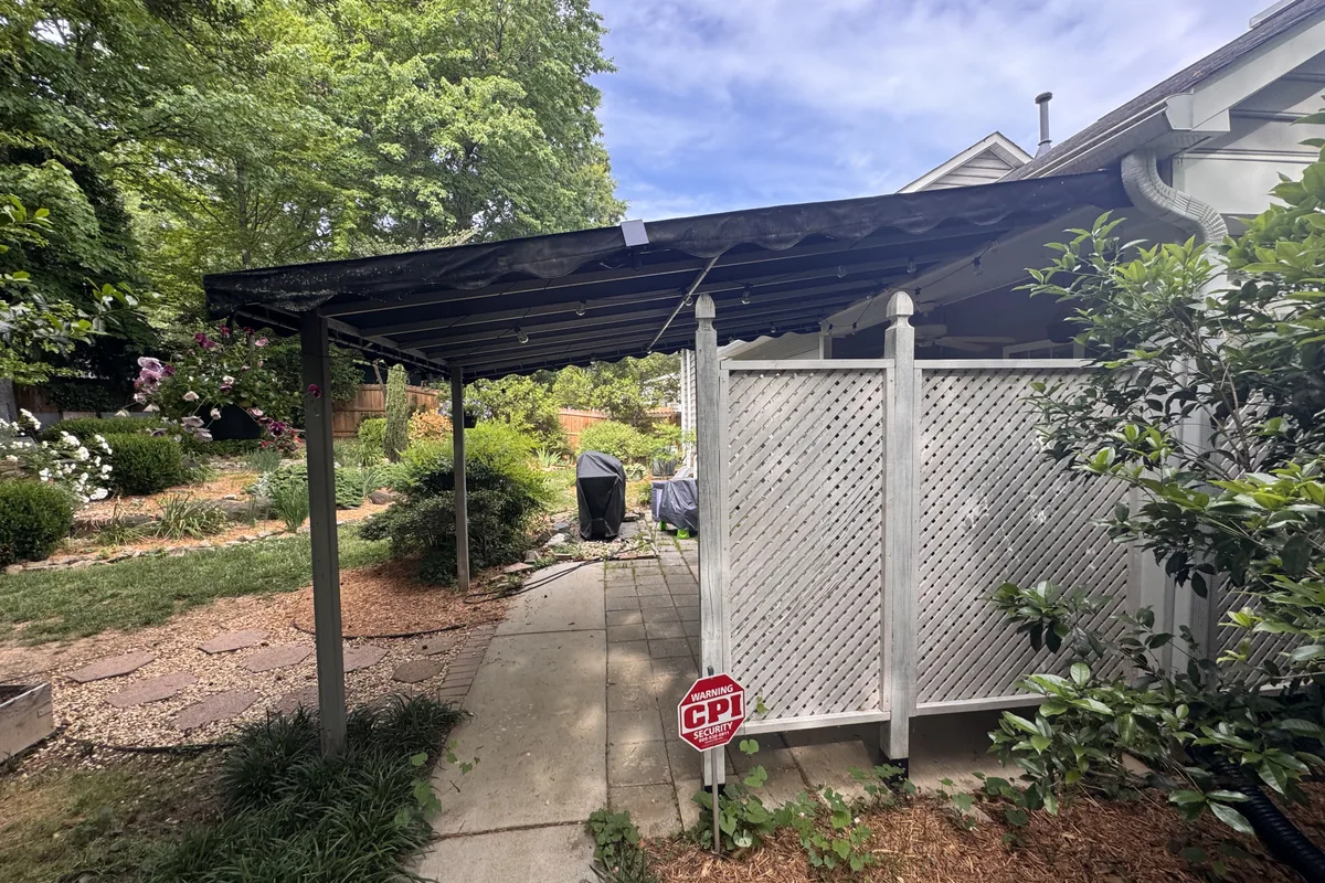 Original outdoor space before screened porch conversion in Mecklenburg County, Charlotte NC