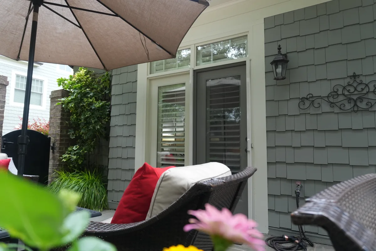 Professional retractable screen door installation detail in Greenview Charlotte NC