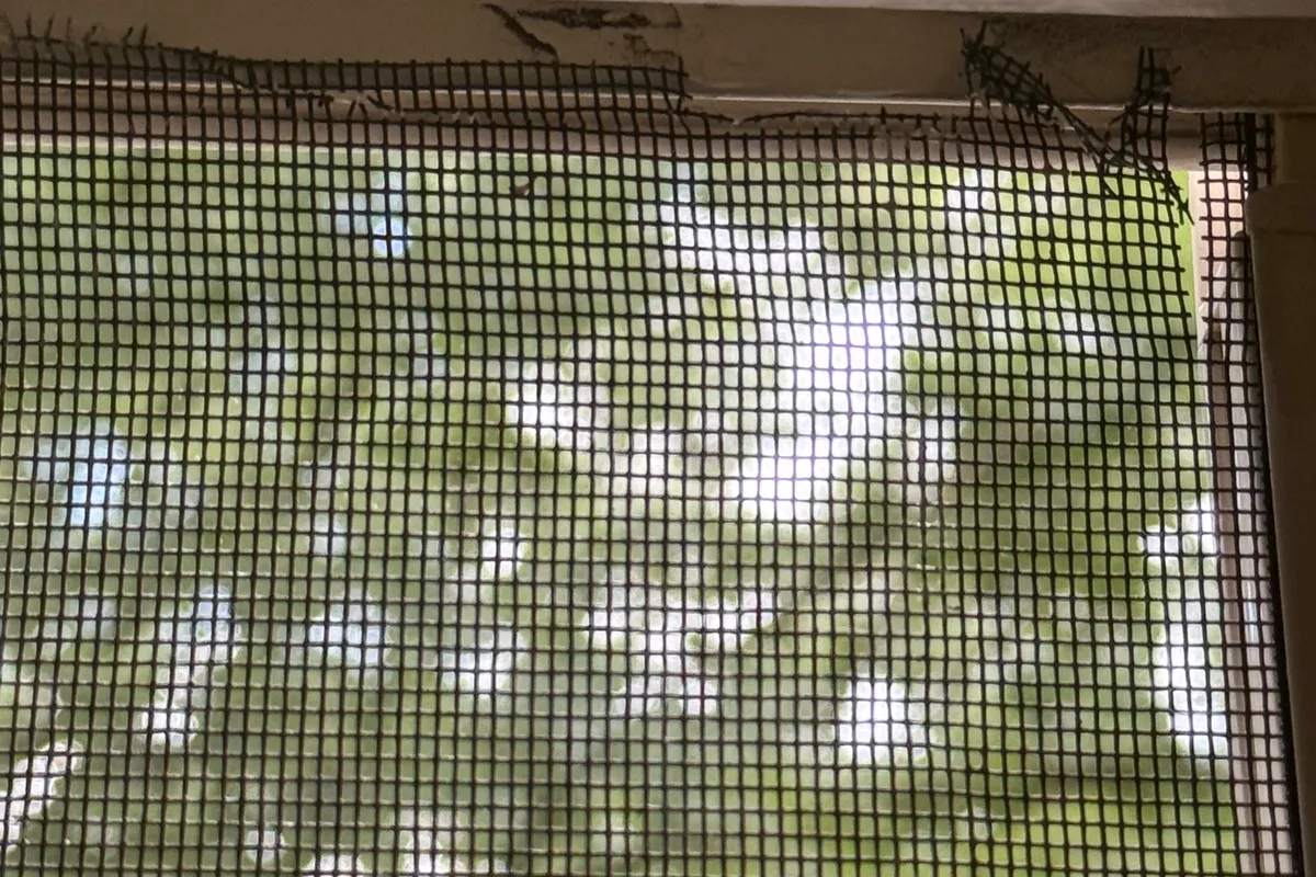Existing structure before retractable screen door installation in Mecklenburg County