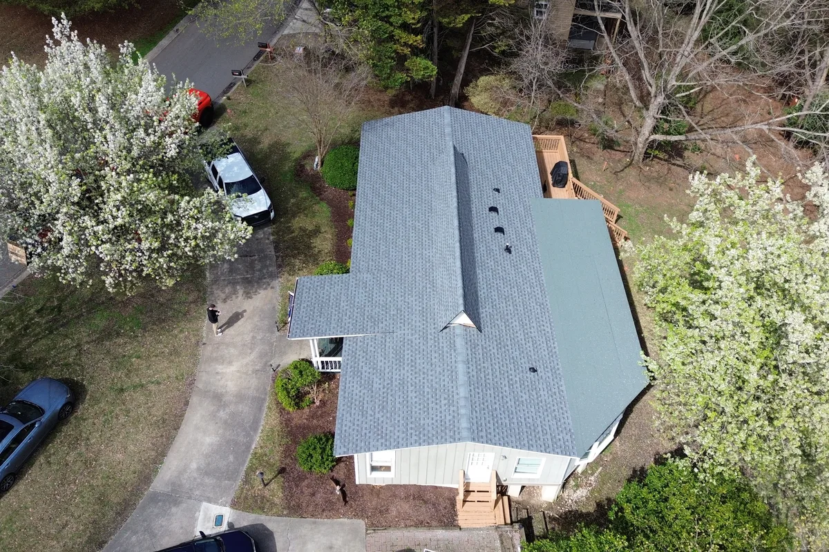 Completed roof installation detail showing quality roofing work in York County SC