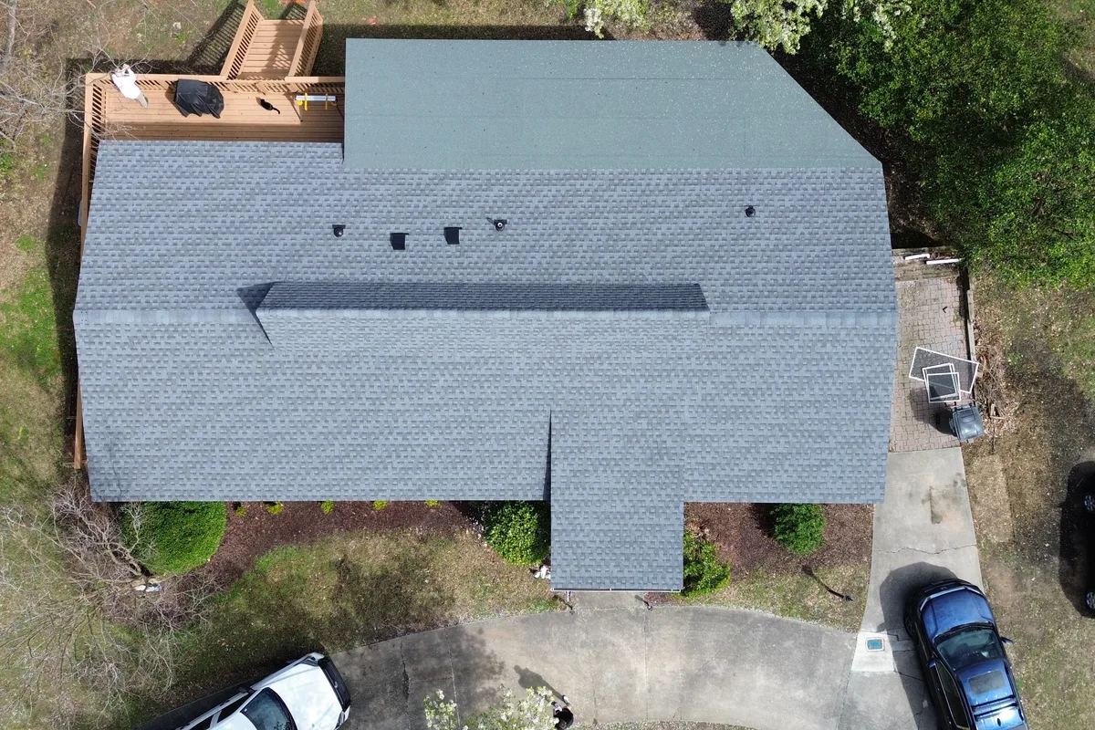 Professional roof repair detail from Tega Cay roofing company in York County